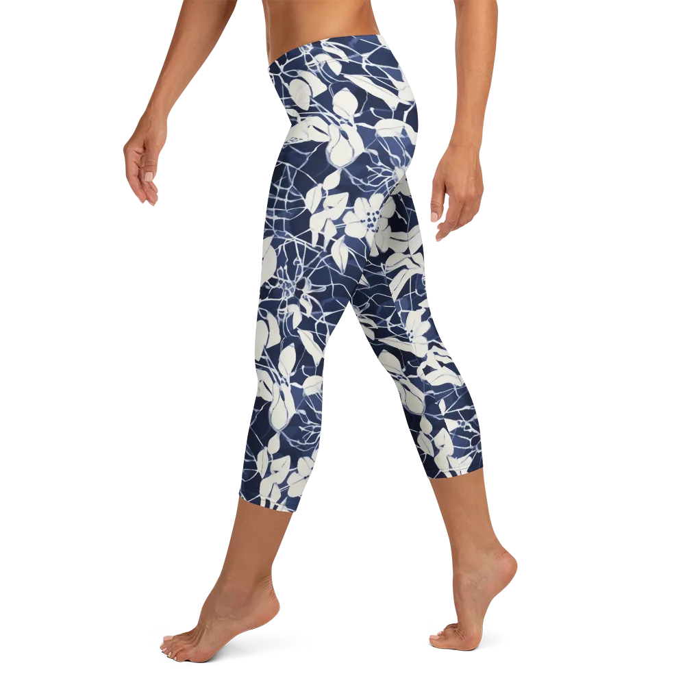 Moonlit Botanica on Capri Leggings — Left