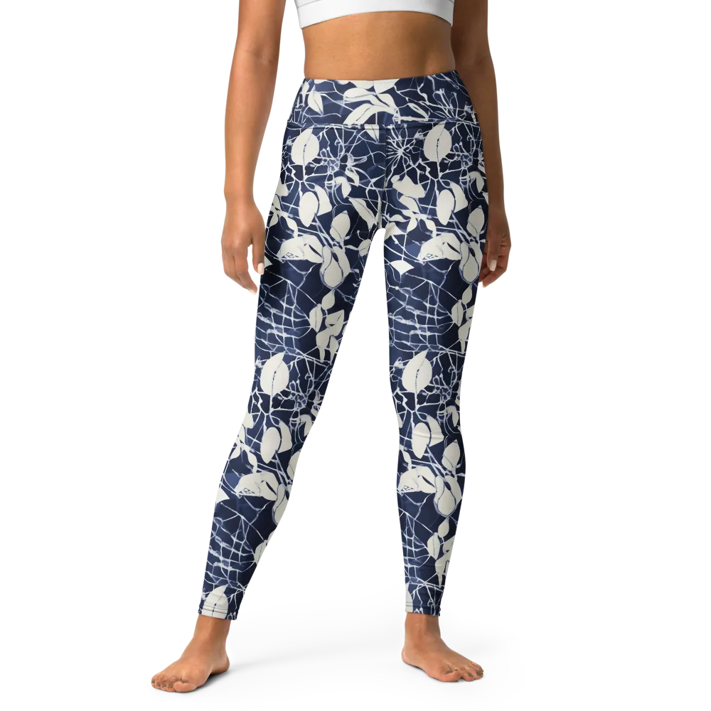 Moonlit Botanica on Yoga Leggings — Front