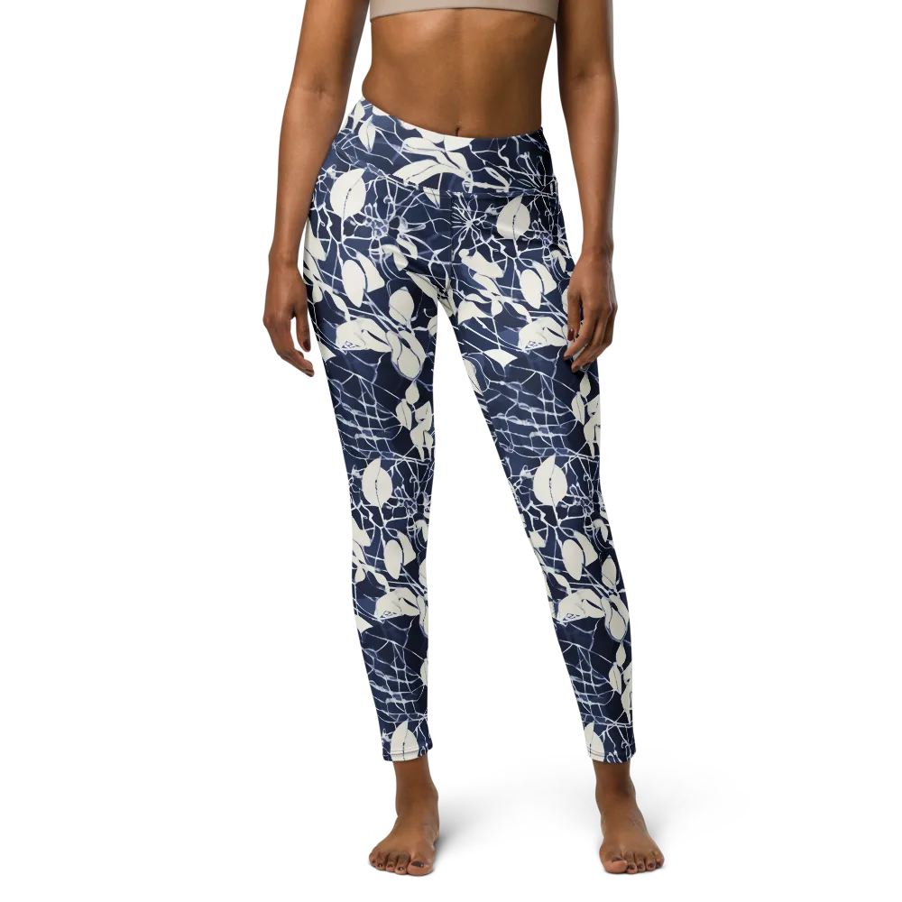 Moonlit Botanica on Yoga Leggings — Front
