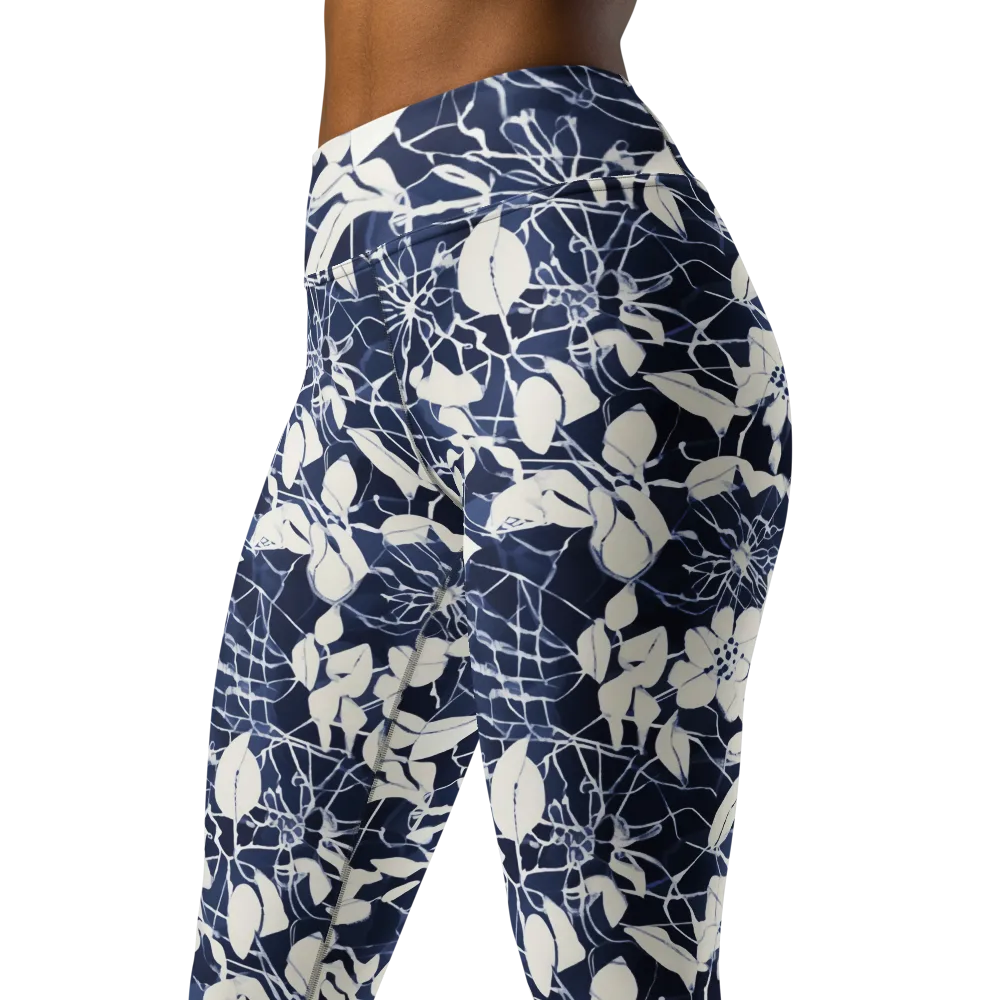 Moonlit Botanica on Yoga Leggings — Left Front