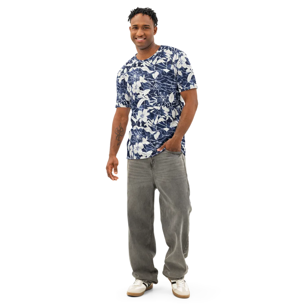 Moonlit Botanica on Men's Cotton Crew Neck T-Shirt — Front