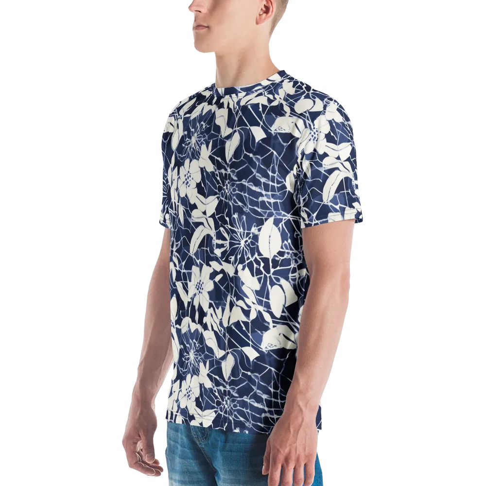 Moonlit Botanica on Men's Crew Neck T-Shirt — Left