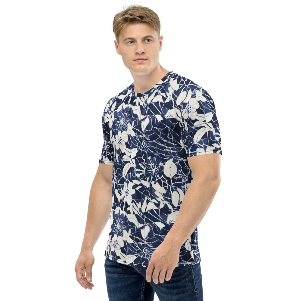 Moonlit Botanica on Men's Crew Neck T-Shirt — Left