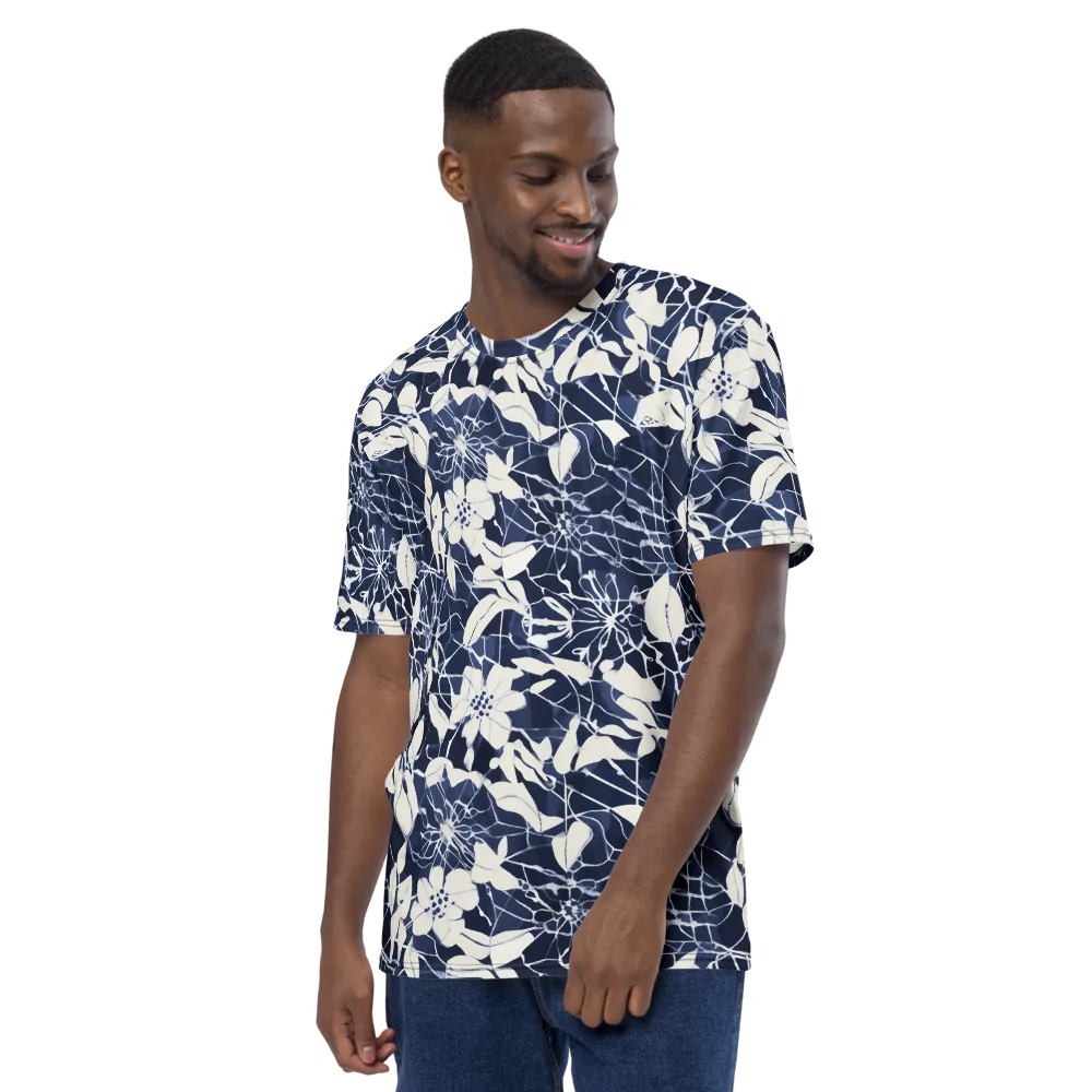 Moonlit Botanica on Men's Crew Neck T-Shirt — Left