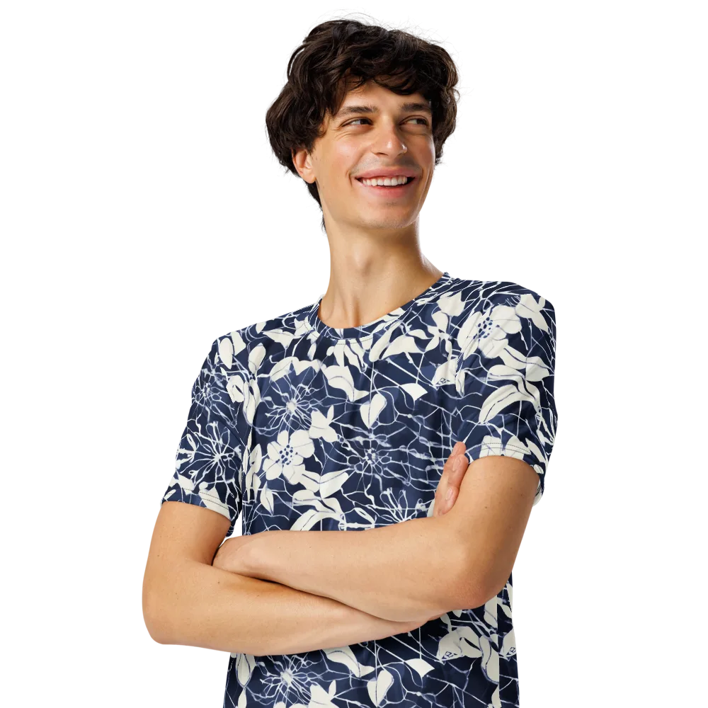 Moonlit Botanica on Men's Crew Neck T-Shirt — Left Front