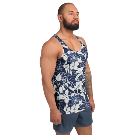 Moonlit Botanica on a Men's Tank Top
