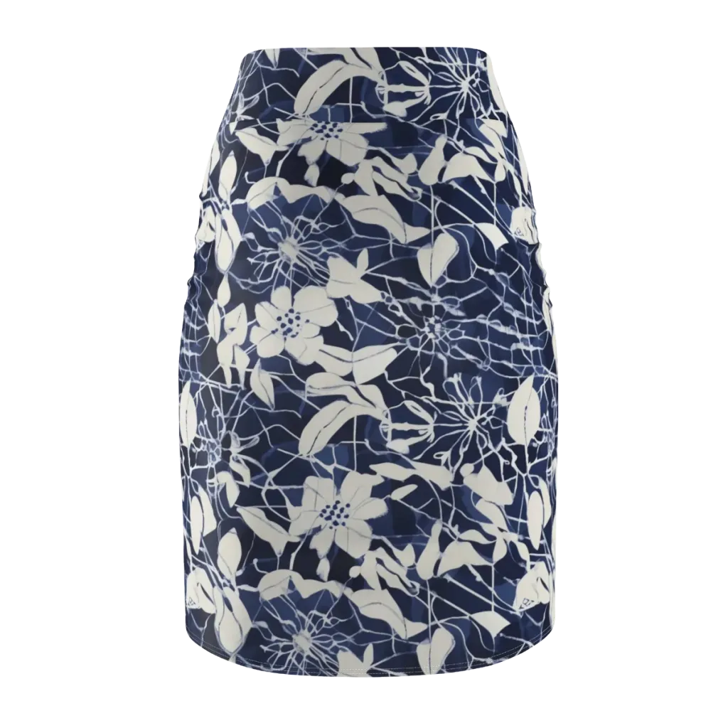 Moonlit Botanica on Pencil Skirt — Back