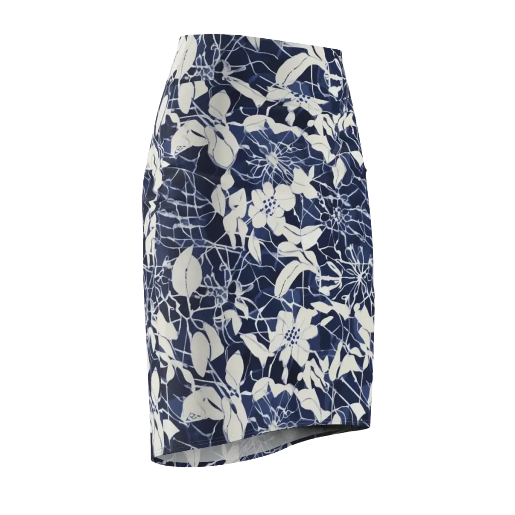Moonlit Botanica on Pencil Skirt — Front Side