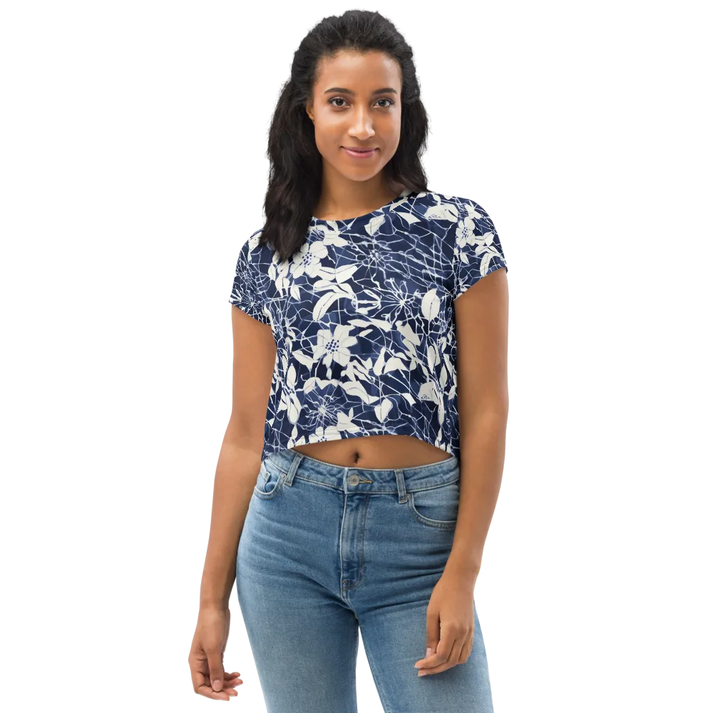 Moonlit Botanica on Crop Tee — Front