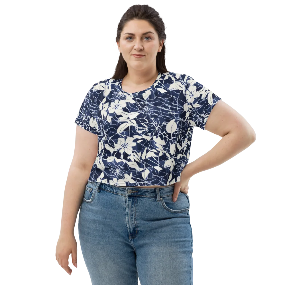 Moonlit Botanica on Crop Tee — Front