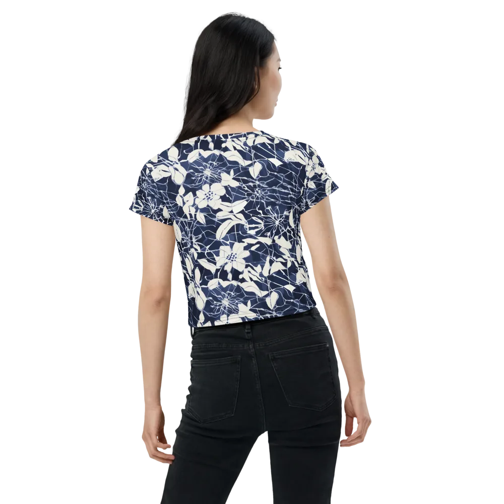 Moonlit Botanica on Crop Tee — Back