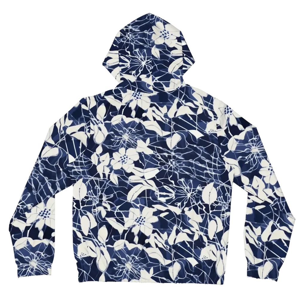 Moonlit Botanica on Women's Full-Zip Hoodie — Back