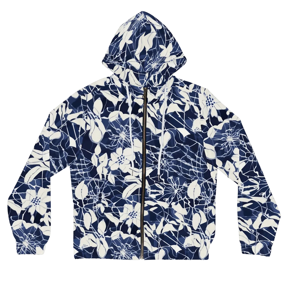 Moonlit Botanica on Women's Full-Zip Hoodie — Front