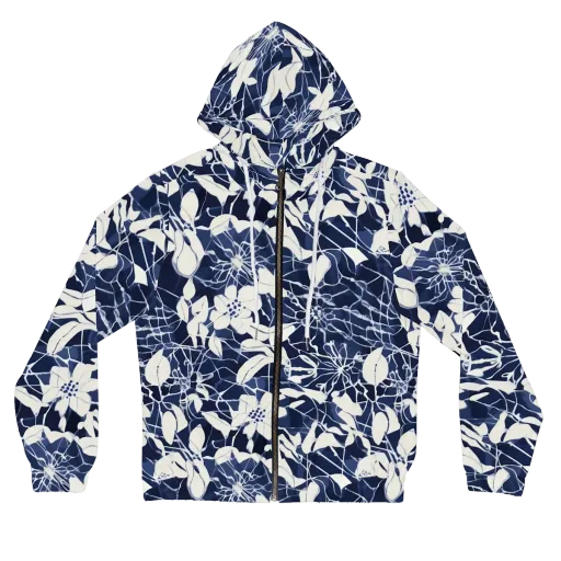 Moonlit Botanica on a Women's Full-Zip Hoodie