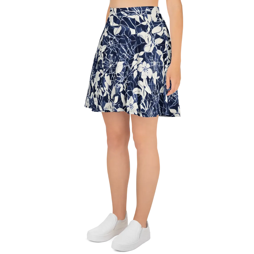 Moonlit Botanica on Skater Skirt — Left