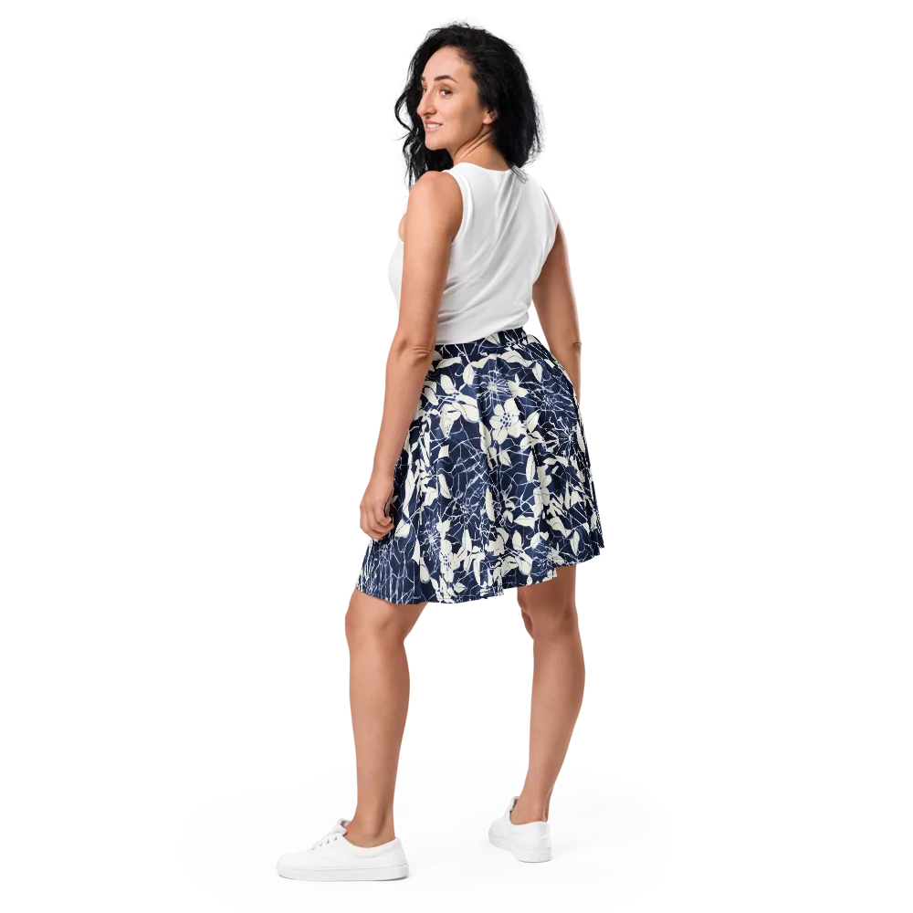 Moonlit Botanica on Skater Skirt — Back
