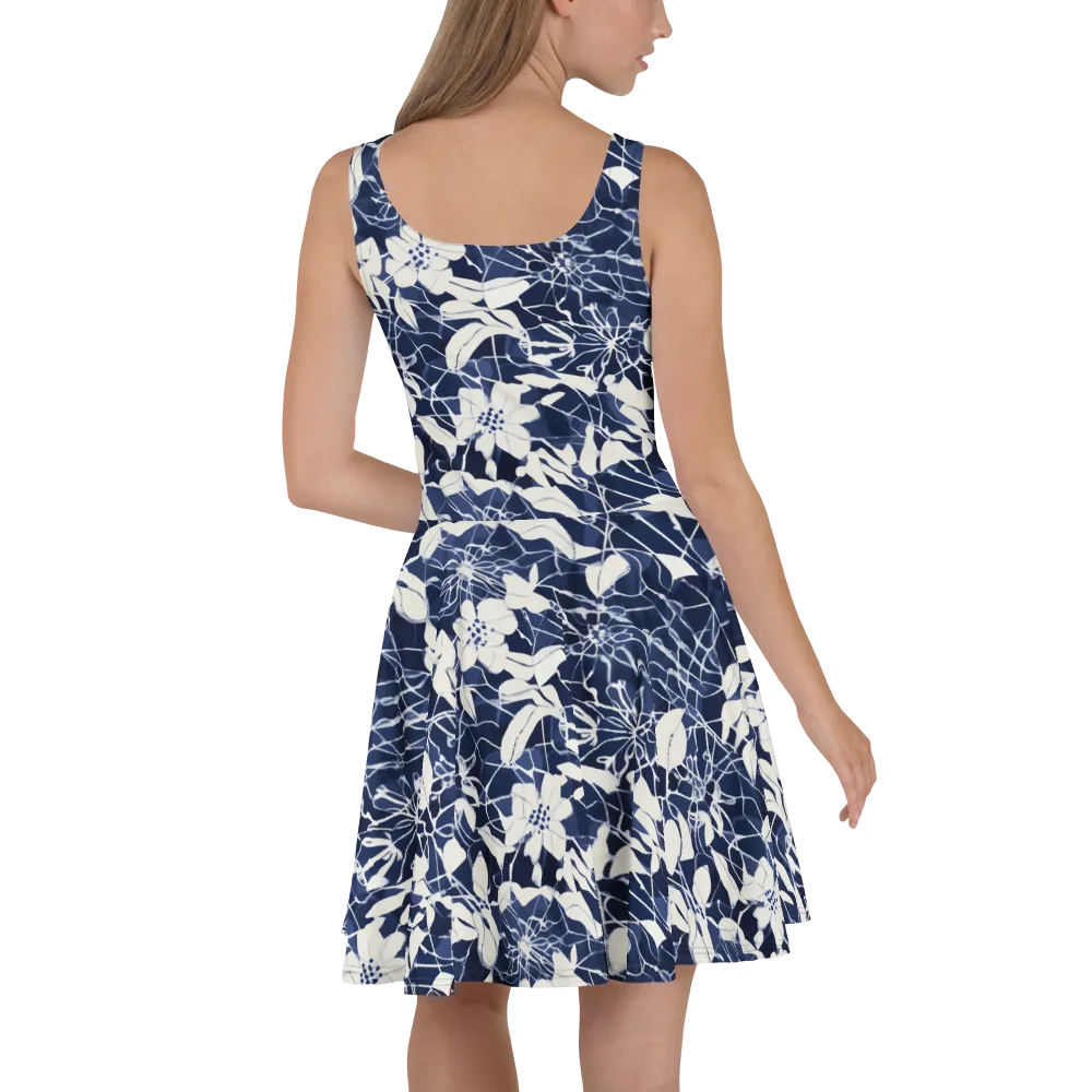 Moonlit Botanica on Skater Dress — Back
