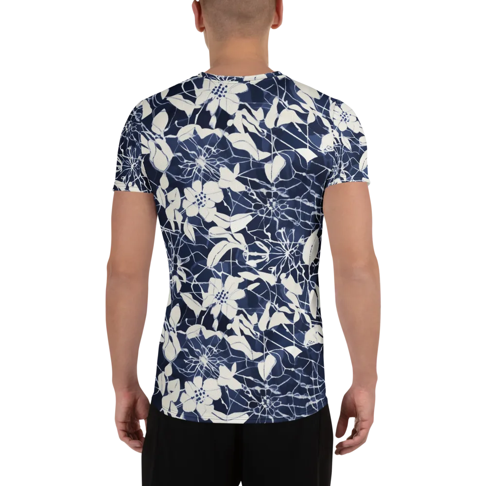 Moonlit Botanica on Men's Athletic T-Shirt — Back
