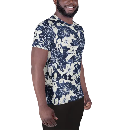 Moonlit Botanica on a Men's Athletic T-Shirt