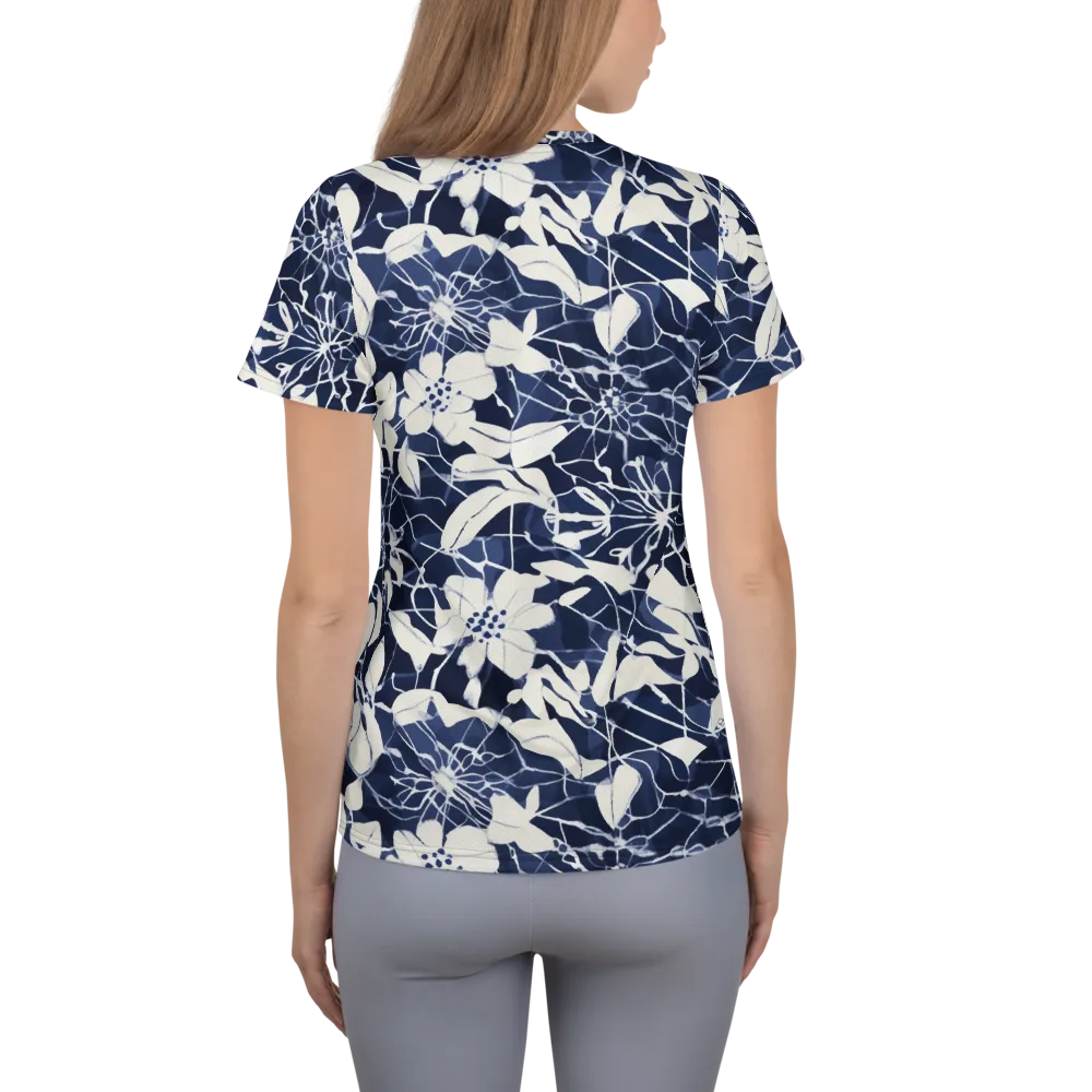 Moonlit Botanica on Women's Athletic T-Shirt — Back