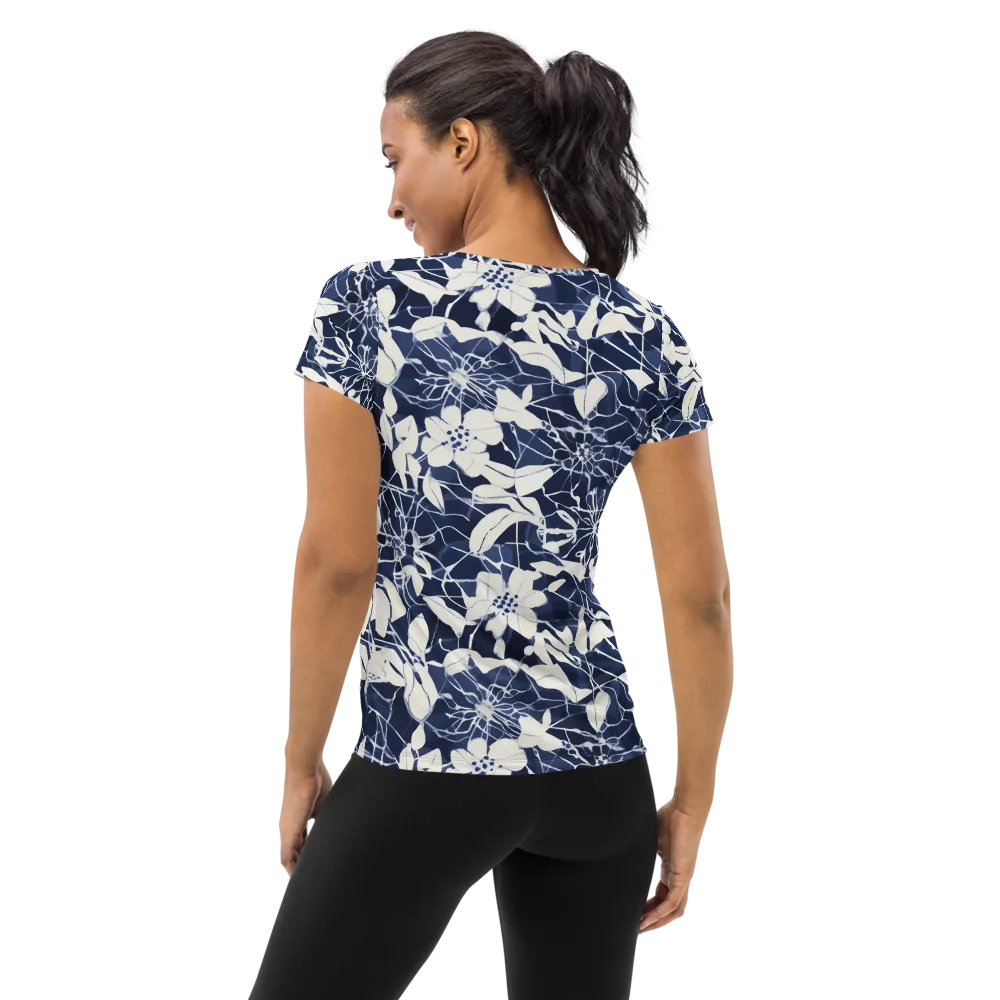 Moonlit Botanica on Women's Athletic T-Shirt — Back