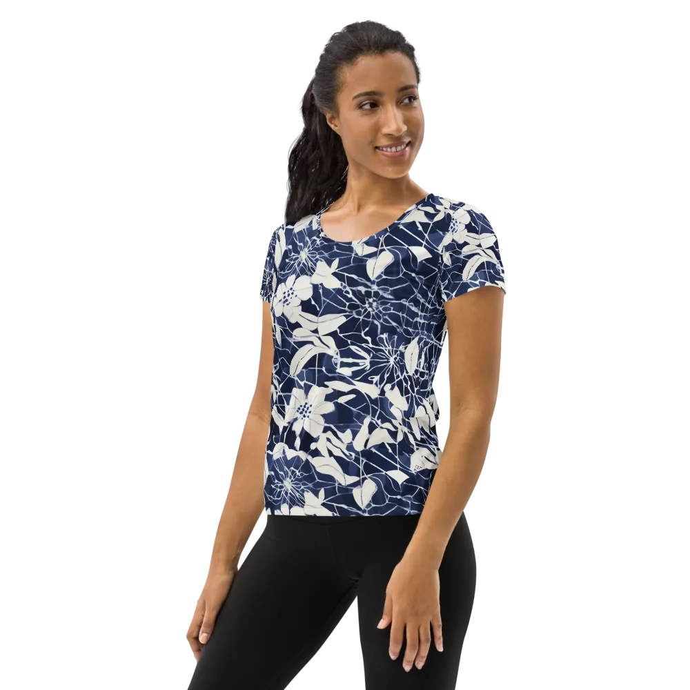 Moonlit Botanica on Women's Athletic T-Shirt — Left