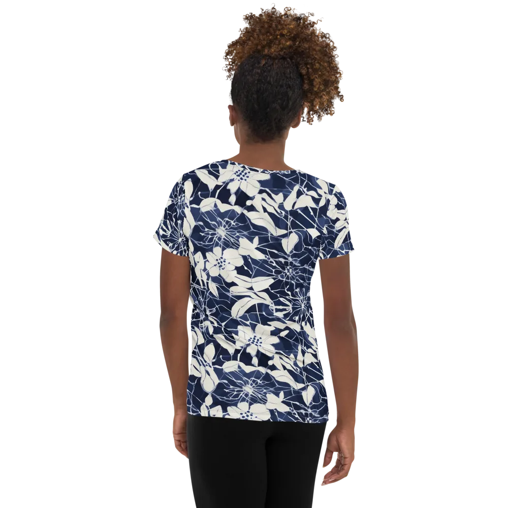 Moonlit Botanica on Women's Athletic T-Shirt — Back