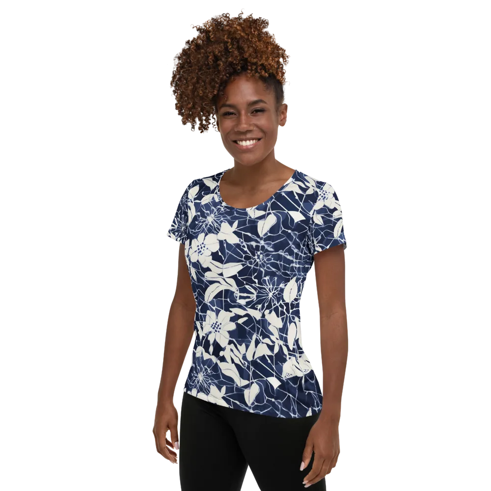 Moonlit Botanica on Women's Athletic T-Shirt — Left
