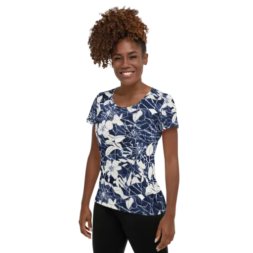 Moonlit Botanica on a Women's Athletic T-Shirt