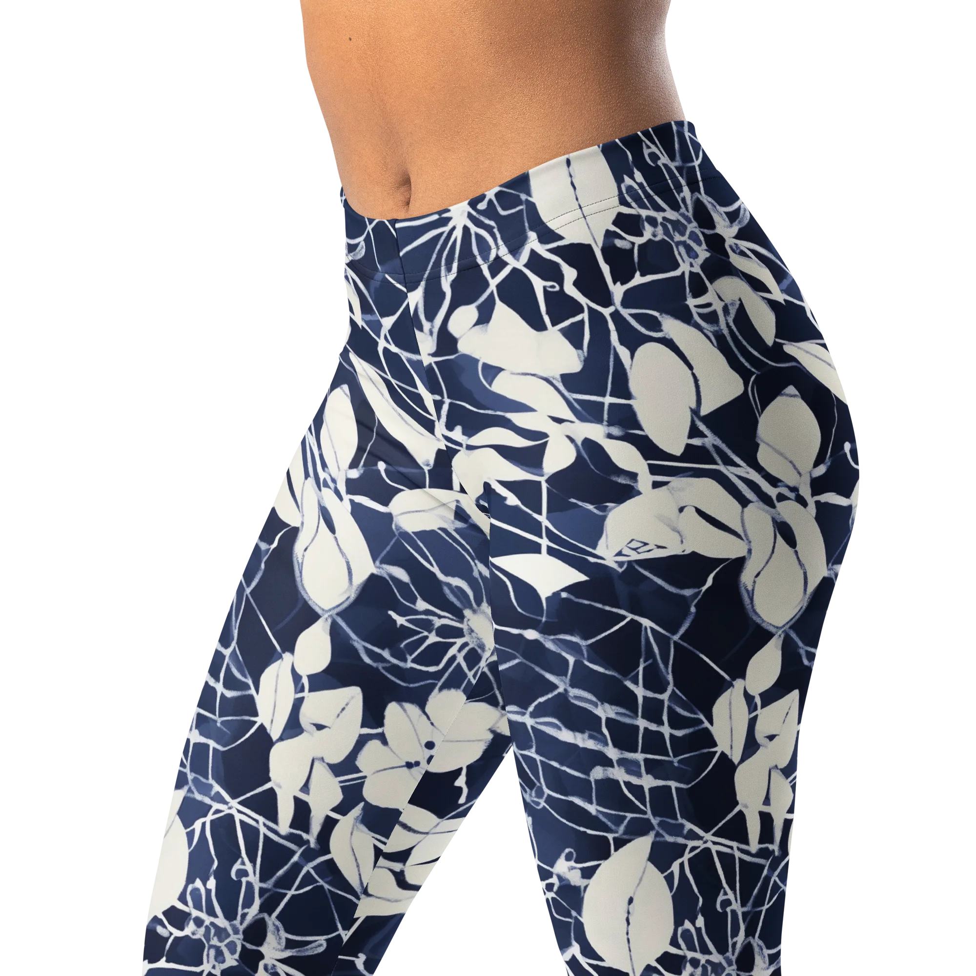Moonlit Botanica on Leggings — Left Front