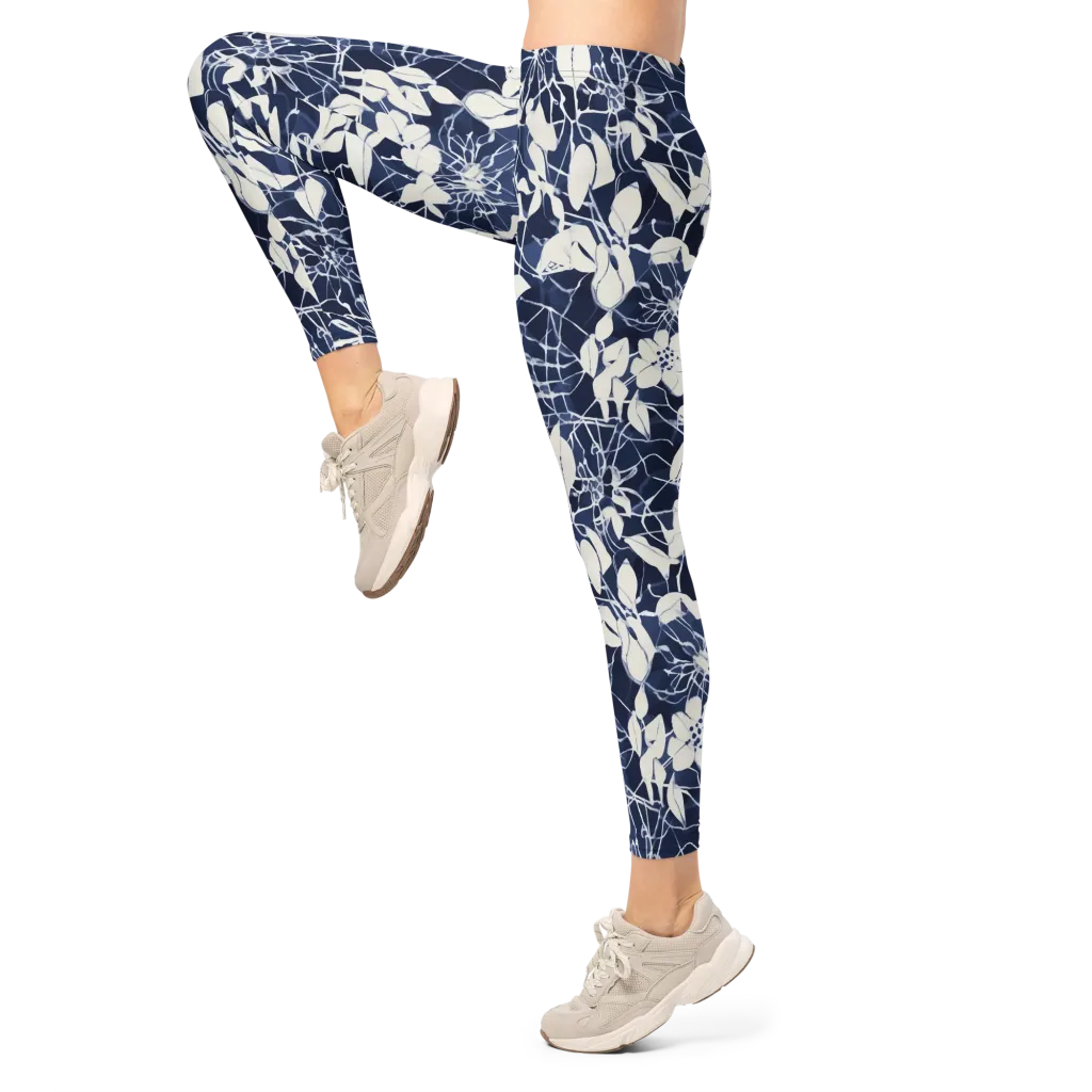 Moonlit Botanica on Leggings — Left