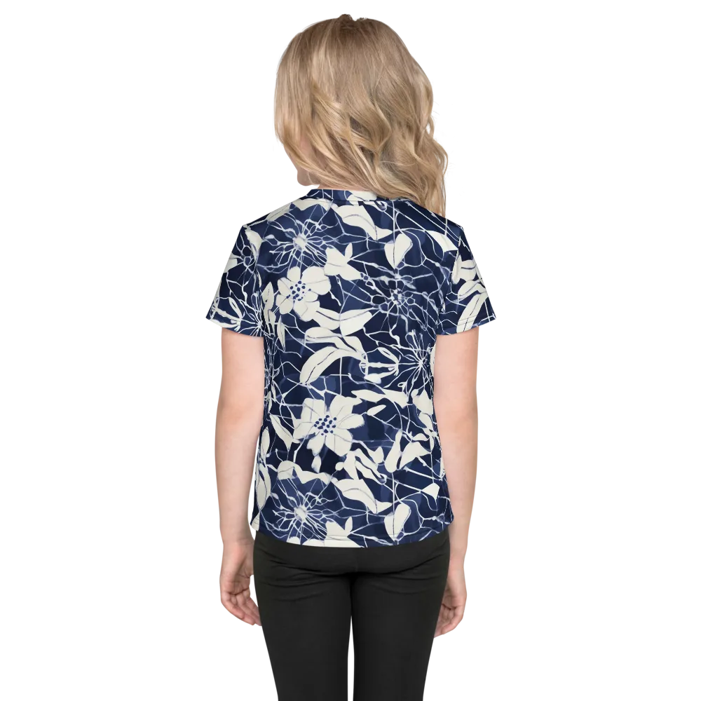 Moonlit Botanica on Kids Crew Neck T-Shirt — Back