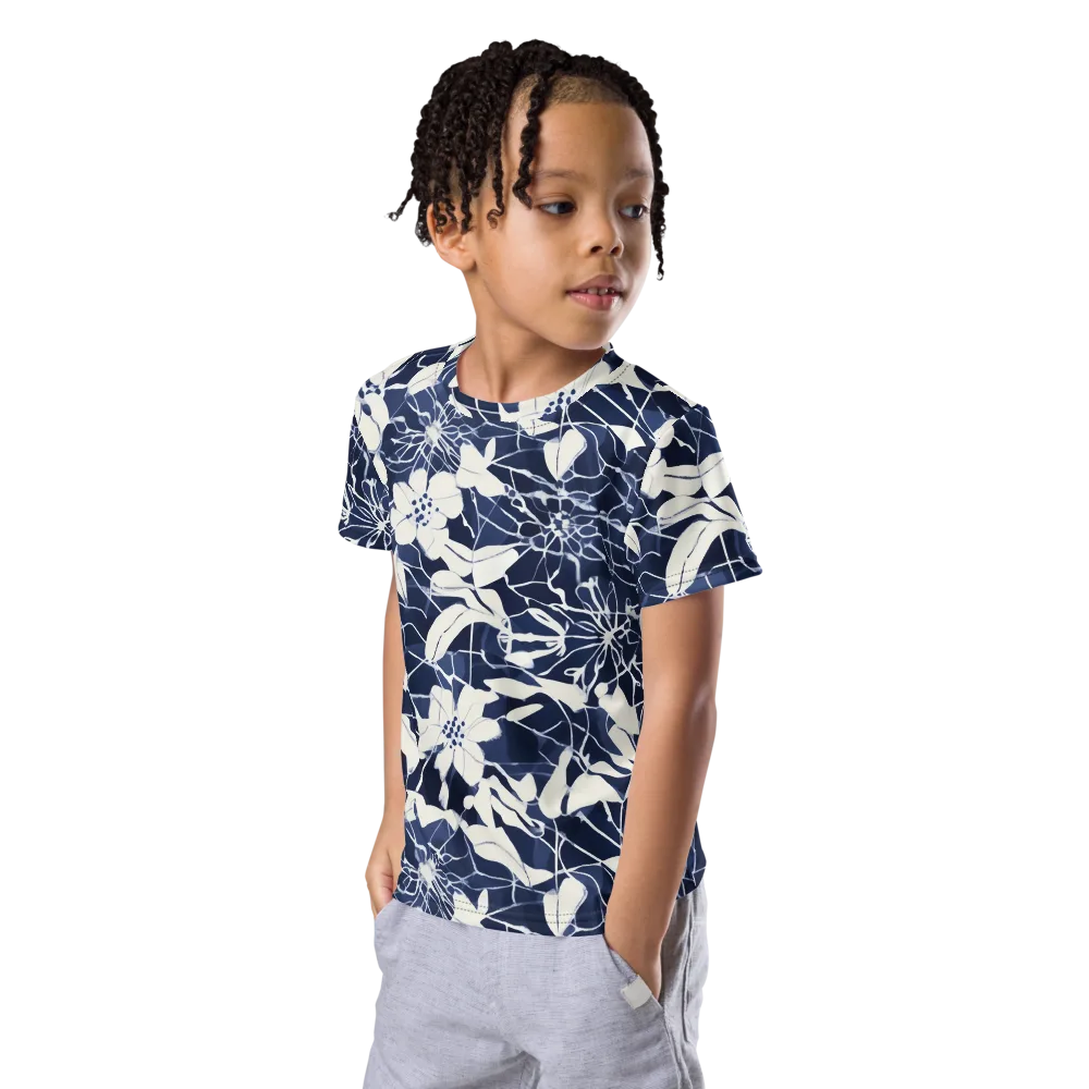 Moonlit Botanica on Kids Crew Neck T-Shirt — Left Front