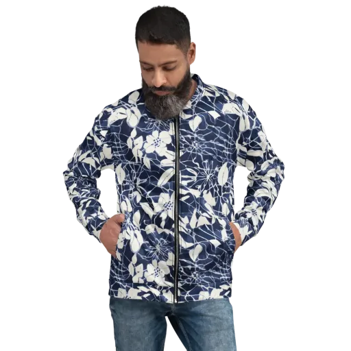 Moonlit Botanica on a Bomber Jacket