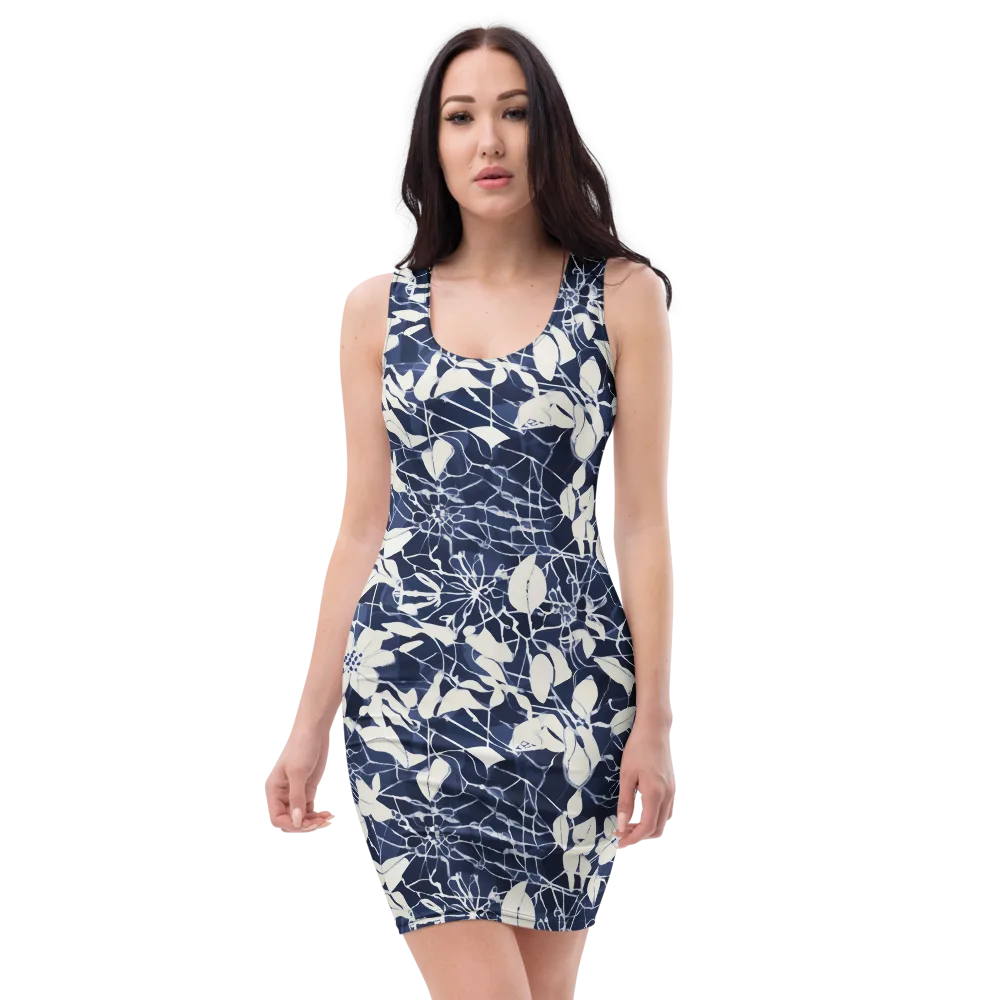 Moonlit Botanica on Bodycon Dress — Front