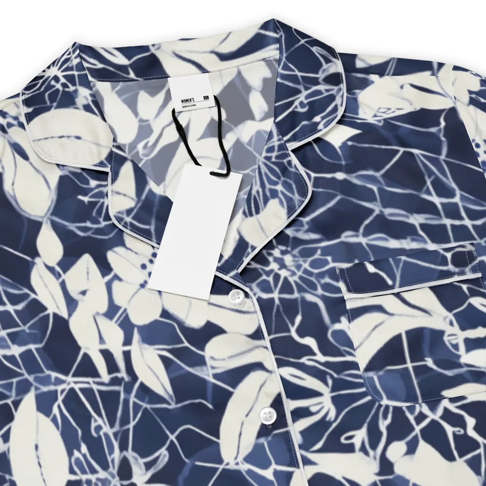 Moonlit Botanica on Women's Short Sleeve Pajama Top — Product details