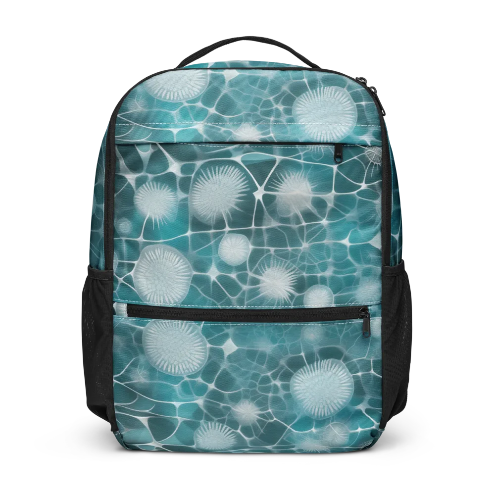 Aqua Dandelion on Utility Backpack — Front