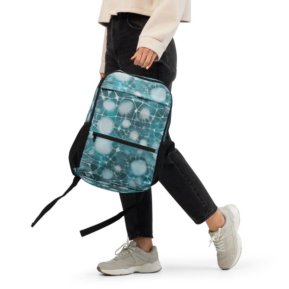 Aqua Dandelion on Utility Backpack — Front