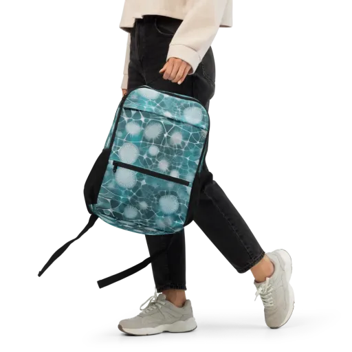 Aqua Dandelion on a Utility Backpack