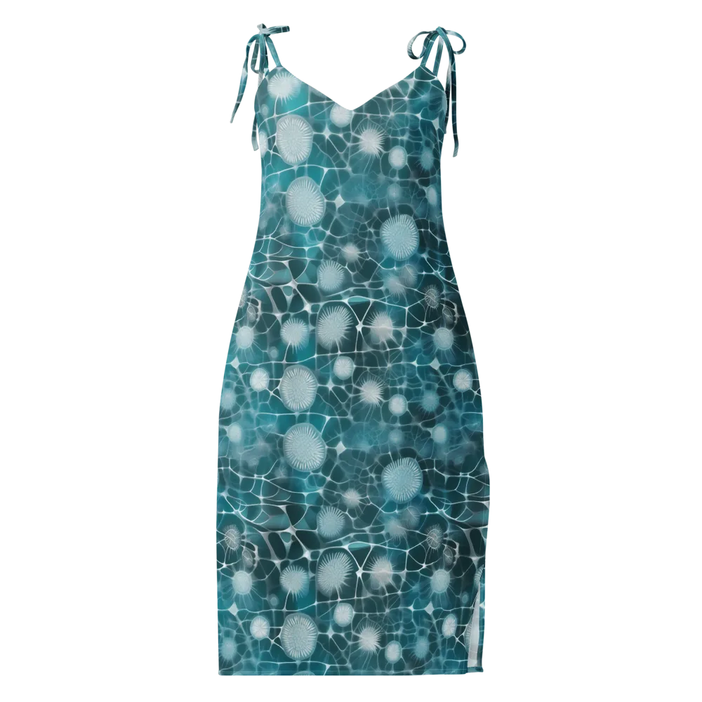 Aqua Dandelion on Slip Dress — Front
