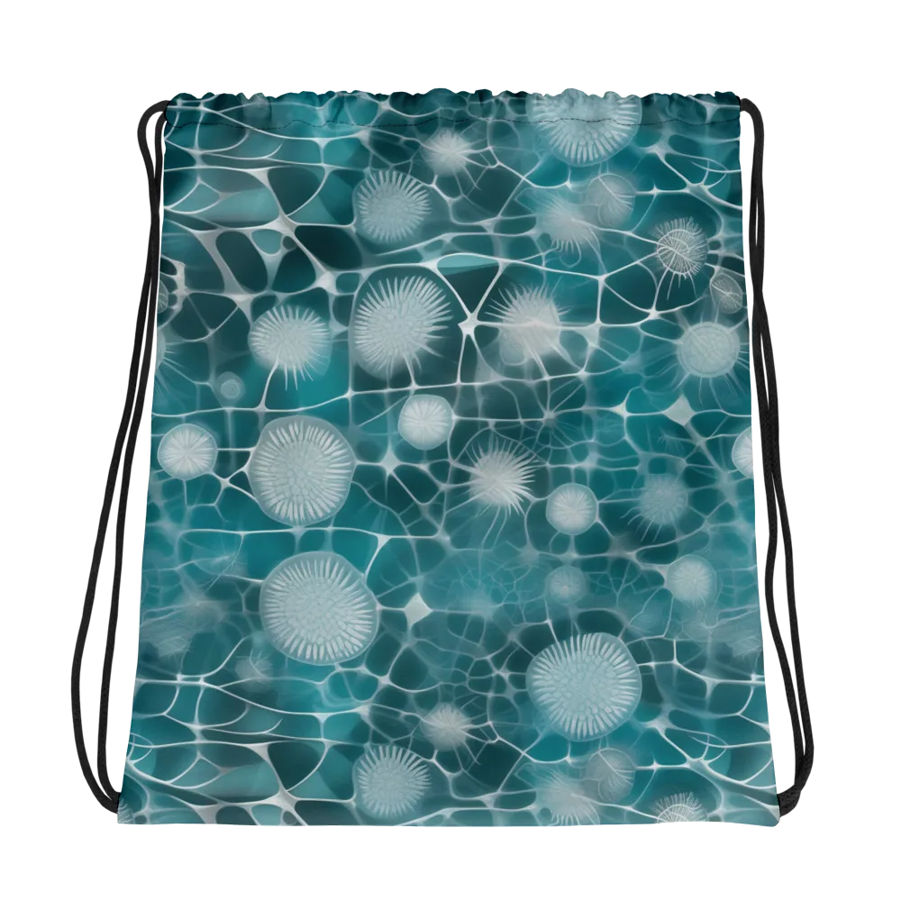 Aqua Dandelion on Drawstring Bag — Photo