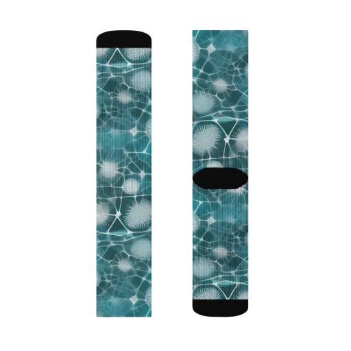 Aqua Dandelion on a Socks