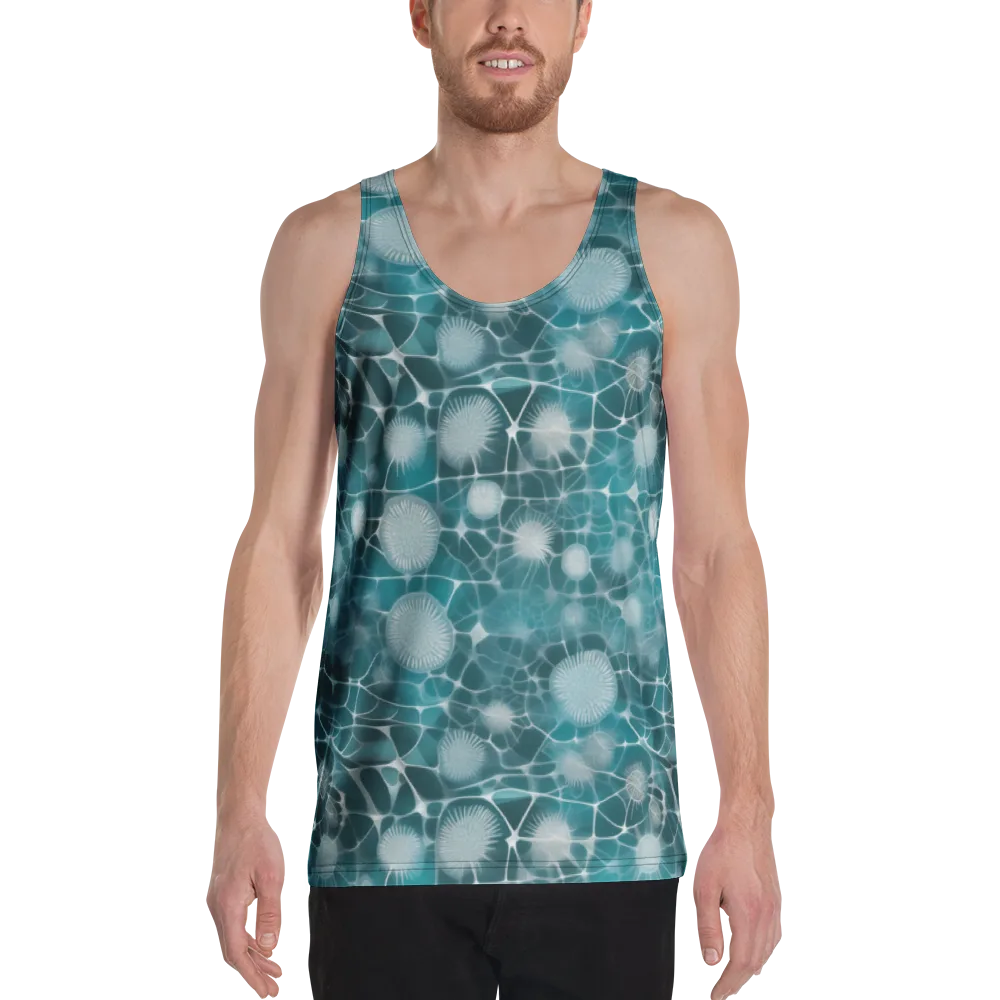 Aqua Dandelion on Men's Tank Top — Front
