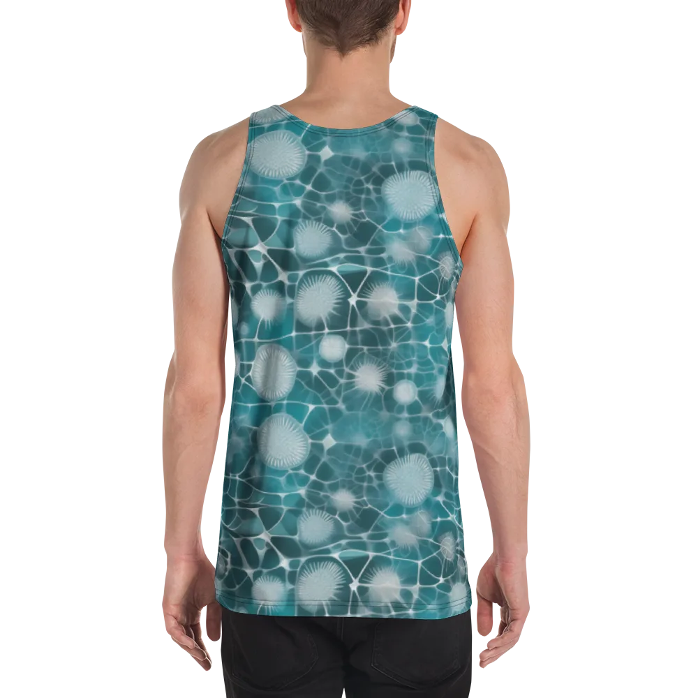 Aqua Dandelion on Men's Tank Top — Back