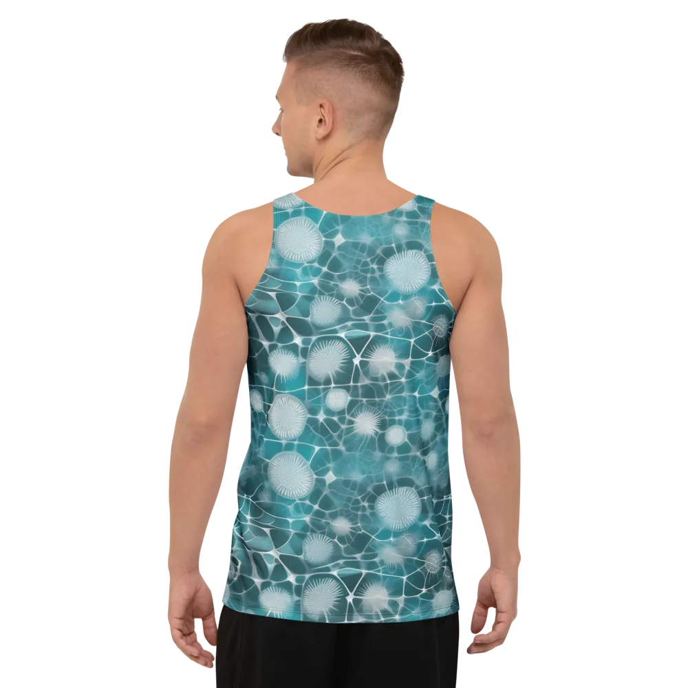 Aqua Dandelion on Men's Tank Top — Back