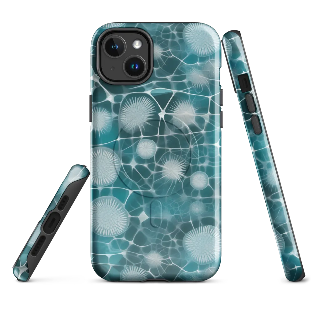 Aqua Dandelion on MagSafe Tough Case for iPhone® — Front