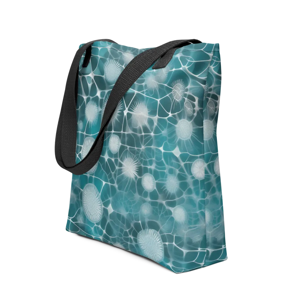 Aqua Dandelion on Tote Bag — Front