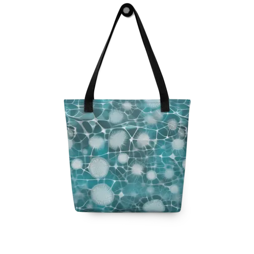 Aqua Dandelion on a Tote Bag