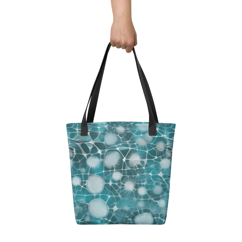 Aqua Dandelion on Tote Bag — Front