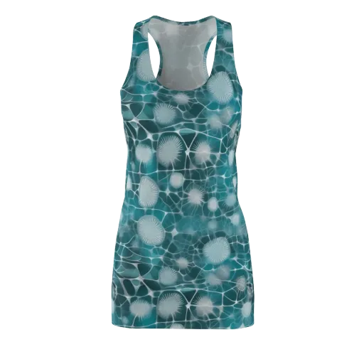 Aqua Dandelion on a Racerback Dress